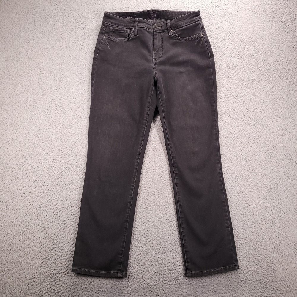 NYDJ Jeans Womens Size 6 Sheri Slim Ankle Mid Rise Remington Wash Stretch Denim